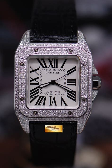 cartier santos 100 midsize|cartier santos 100 diamond price.